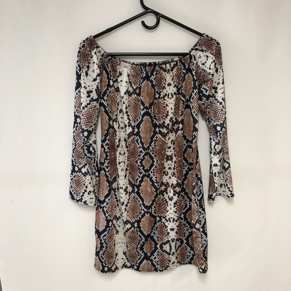 ➕ NWT PLT Snake Print Bodycon Mini Dress Sz 18 - Picture 6 of 8